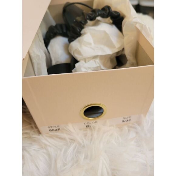 Mila Paoli Made in Italy Slip On 2 Band Black Sandals Size 8 / 39 New - Picture 5 of 6